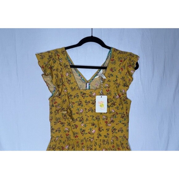 NWT Matilda Jane Fantasy Fancy Yellow Floral Dress Size Small - Picture 5 of 12